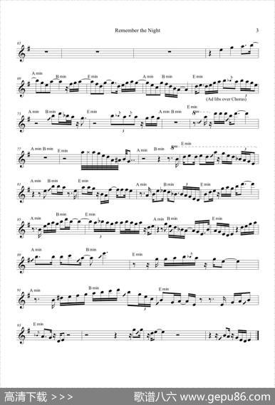 RememberTheNight（次中音萨克斯）