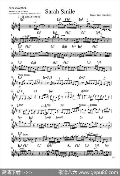 SaraSmile（中音萨克斯）