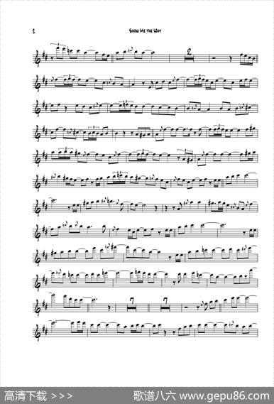 ShowMeTheWay（中音萨克斯）