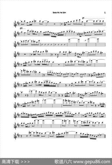 ShowMeTheWay（中音萨克斯）
