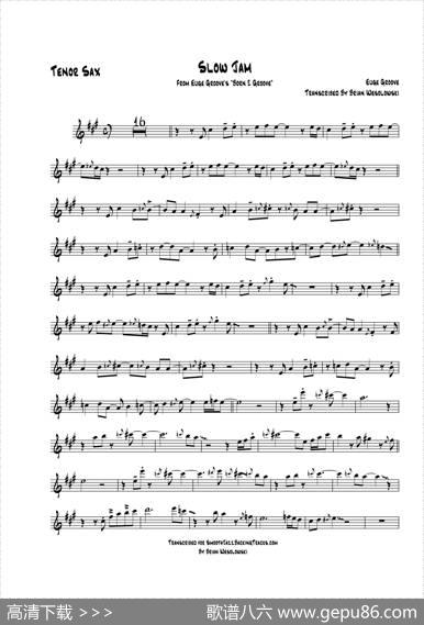 SlowJam（次中音萨克斯）