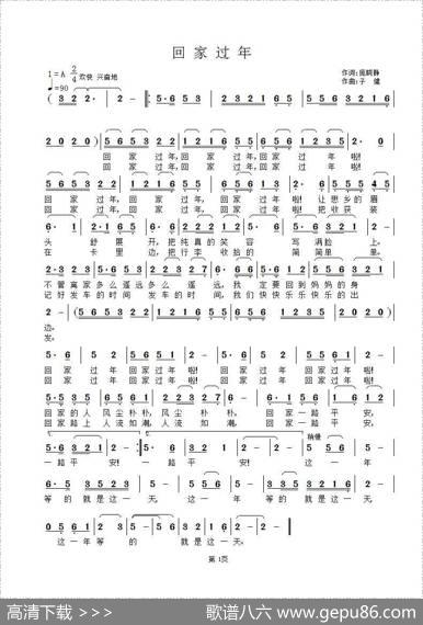 回家过年（庞晓静词子健曲） - 庞晓静|子健