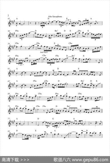 SweetDreams（中音萨克斯）