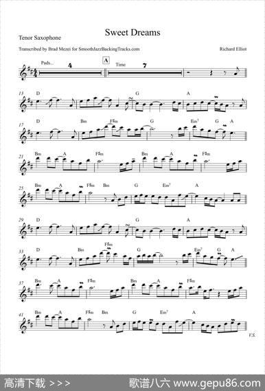SweetDreams（次中音萨克斯）