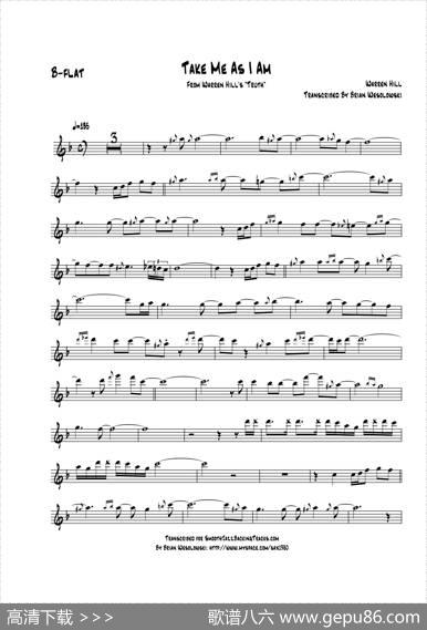 TakeMeAsIAm（次中音萨克斯）