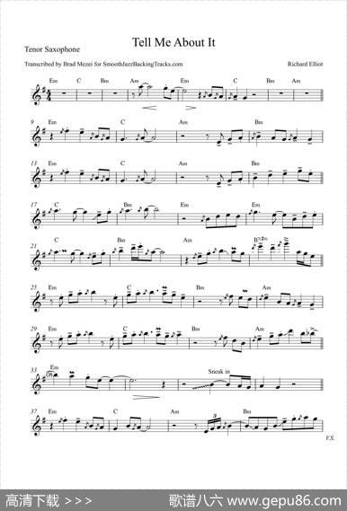 TellMeAboutIt（次中音萨克斯）