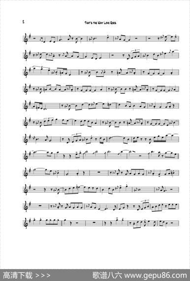 ThatsTheWayLoveGoes（中音萨克斯）