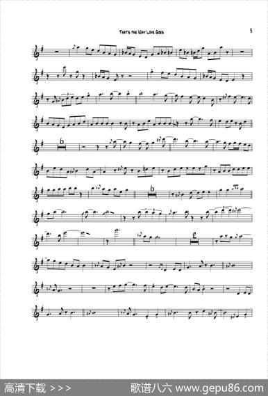 ThatsTheWayLoveGoes（中音萨克斯）