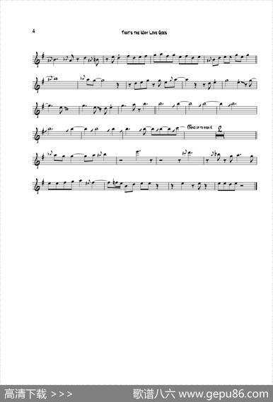 ThatsTheWayLoveGoes（中音萨克斯）