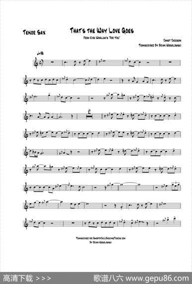 ThatsTheWayLoveGoes（次中音萨克斯）