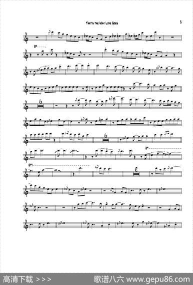ThatsTheWayLoveGoes（次中音萨克斯）