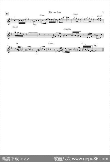 TheLastSong（中音萨克斯）