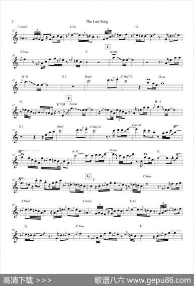 TheLastSong（次中音萨克斯高音萨克斯）