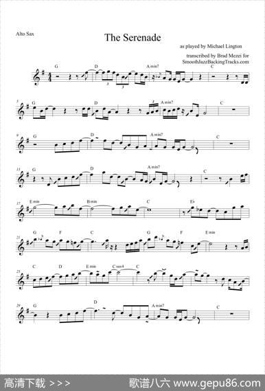 TheSerenade（中音萨克斯）