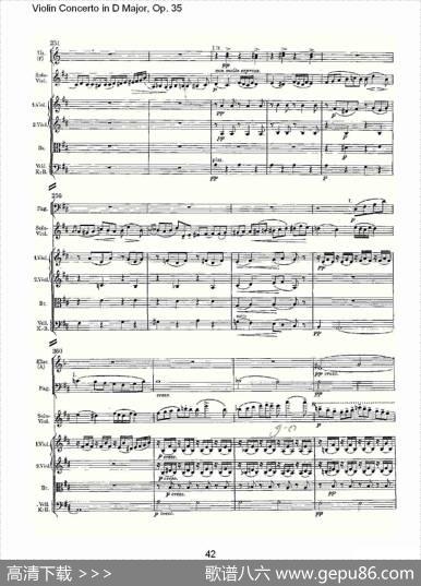 D大调小提琴协奏曲,Op.35第一乐章（二）