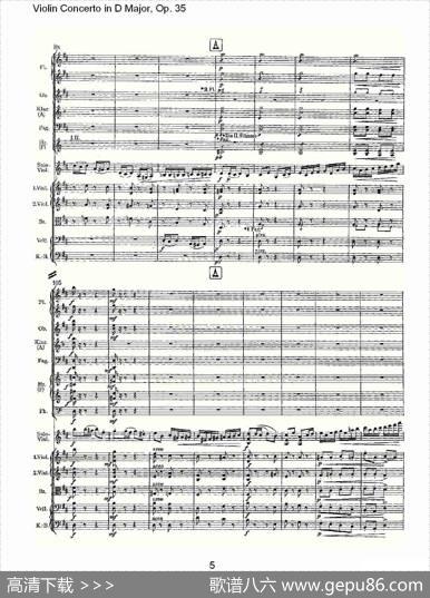 D大调小提琴协奏曲,Op.35第三乐章（一）