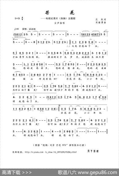 芒花（庄奴词宋继勇曲） - 庄奴|宋继勇