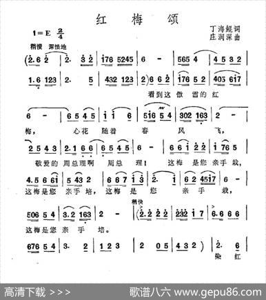 红梅颂（丁海鲲词庄润深曲） - 丁海鲲|庄润深