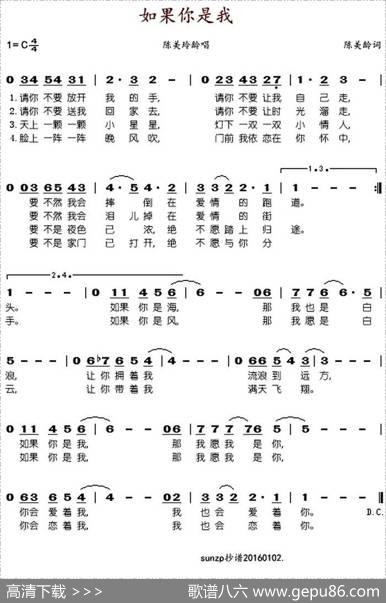如果你是我 - 陈美龄