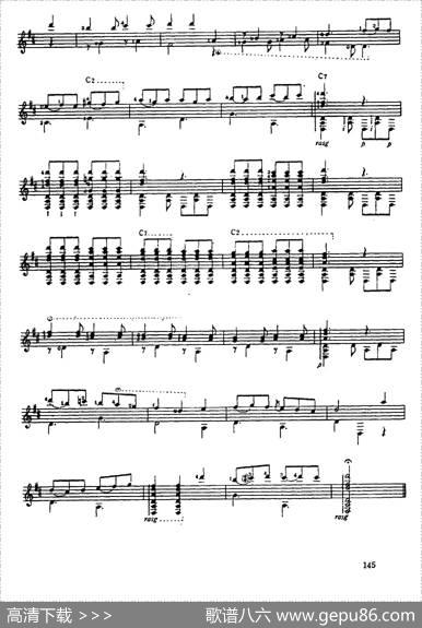 5首西班牙组曲（古典吉它）|桑斯