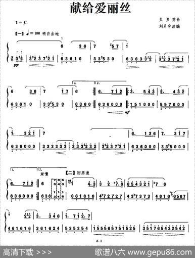 献给爱丽丝|贝多芬曲、刘月宁改编