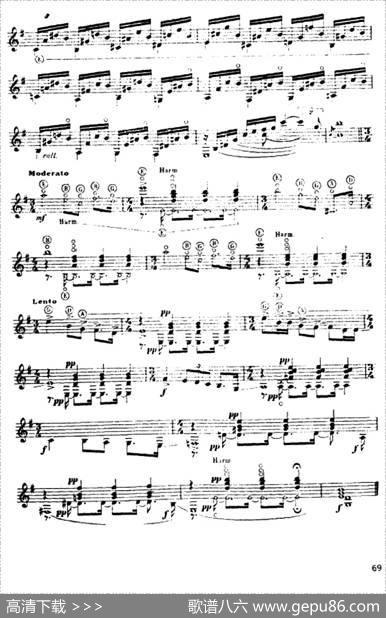 魏拉罗伯斯前奏曲五首·4（古典吉他）|魏拉罗伯斯