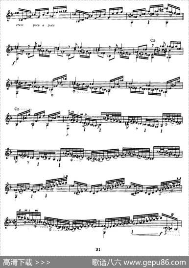 恰空舞曲（古典吉他）|巴赫