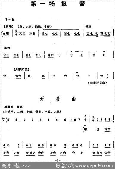 穆桂英挂帅（第一场报警）