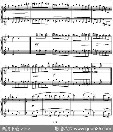 G大调小步舞曲（四手联弹之一）