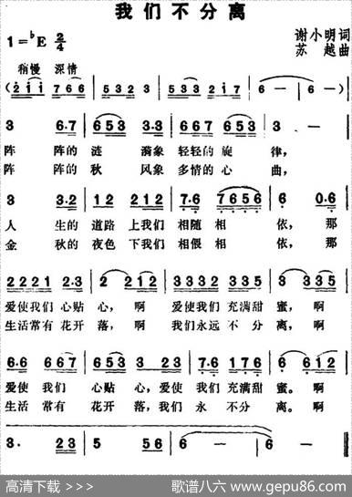 我们不分离 - 谢小明|苏越