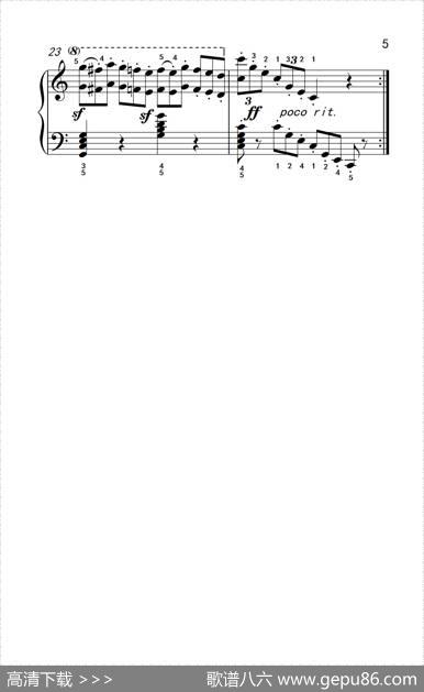 车尔尼钢琴八度练习曲553（1）