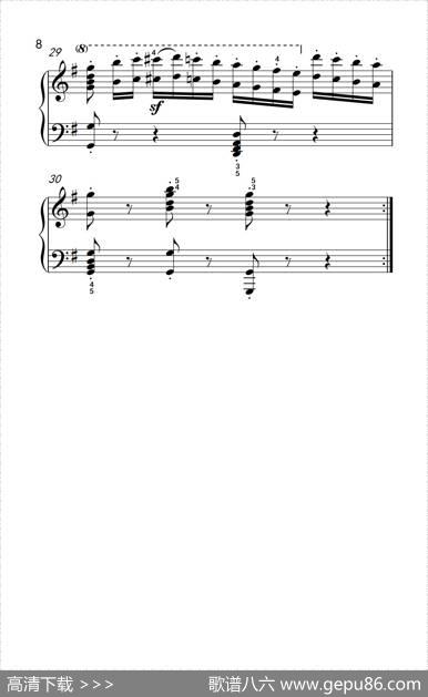 车尔尼钢琴八度练习曲553（2）