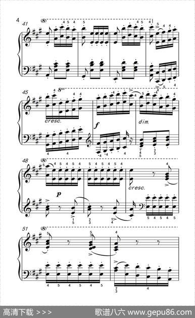 车尔尼钢琴八度练习曲553（3）