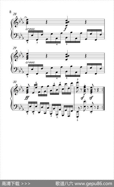 车尔尼钢琴八度练习曲553（4）