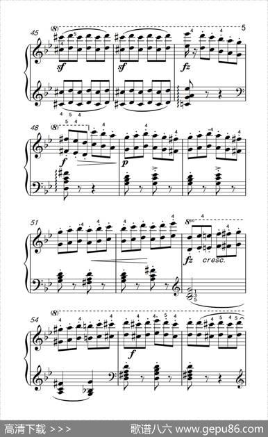 车尔尼钢琴八度练习曲553（5）