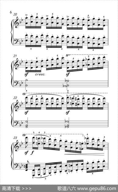 车尔尼钢琴八度练习曲553（6）