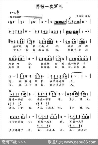 再敬一次军礼 - 王泽洲|王泽洲