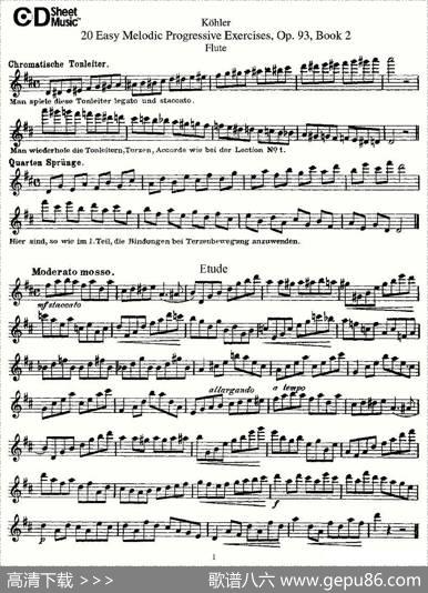 柯勒练习曲作品93号（二）