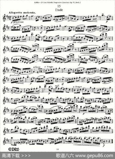 柯勒练习曲作品93号（二）
