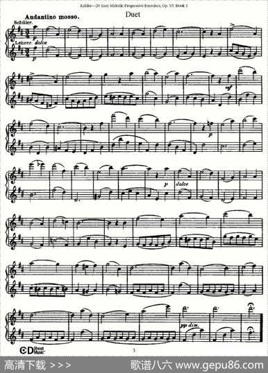 柯勒练习曲作品93号（一）