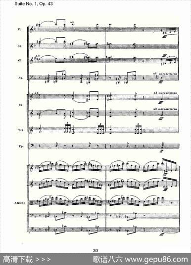 SuiteNo.1,Op.43第一套曲,Op.43第一乐章（一）