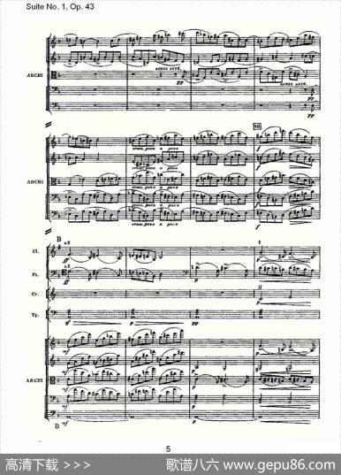 SuiteNo.1,Op.43第一套曲,Op.43第一乐章（一）