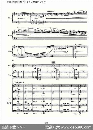 G大调第二钢琴协奏曲,Op.44第二乐章