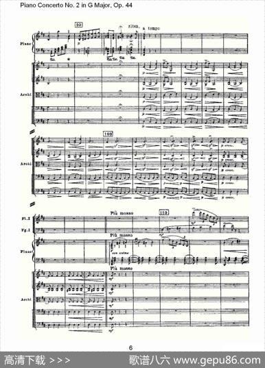 G大调第二钢琴协奏曲,Op.44第二乐章