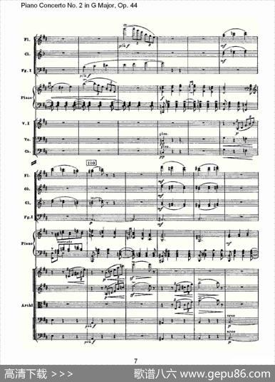 G大调第二钢琴协奏曲,Op.44第二乐章