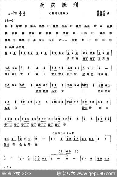 欢庆胜利（潮州大锣鼓）|林任平陈镇锡