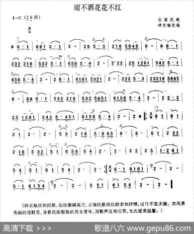 不洒花花不红|云南民歌、林光璇改编