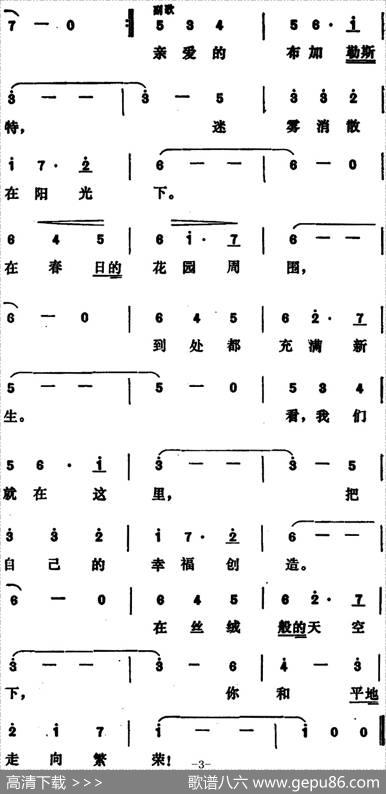 [罗马尼亚]可爱的布加勒斯特 - 尤列士作词、孟晋、杨文竞译配|维斯坎