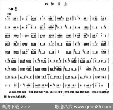 反小开门反八岔柳摇金（京胡）