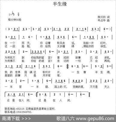 半生缘（陈兴玲词年占华曲） - 陈兴玲|年占华